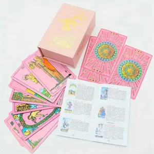 Waterproof Pink Holographic Waite Tarot Card Deck- Standard Size