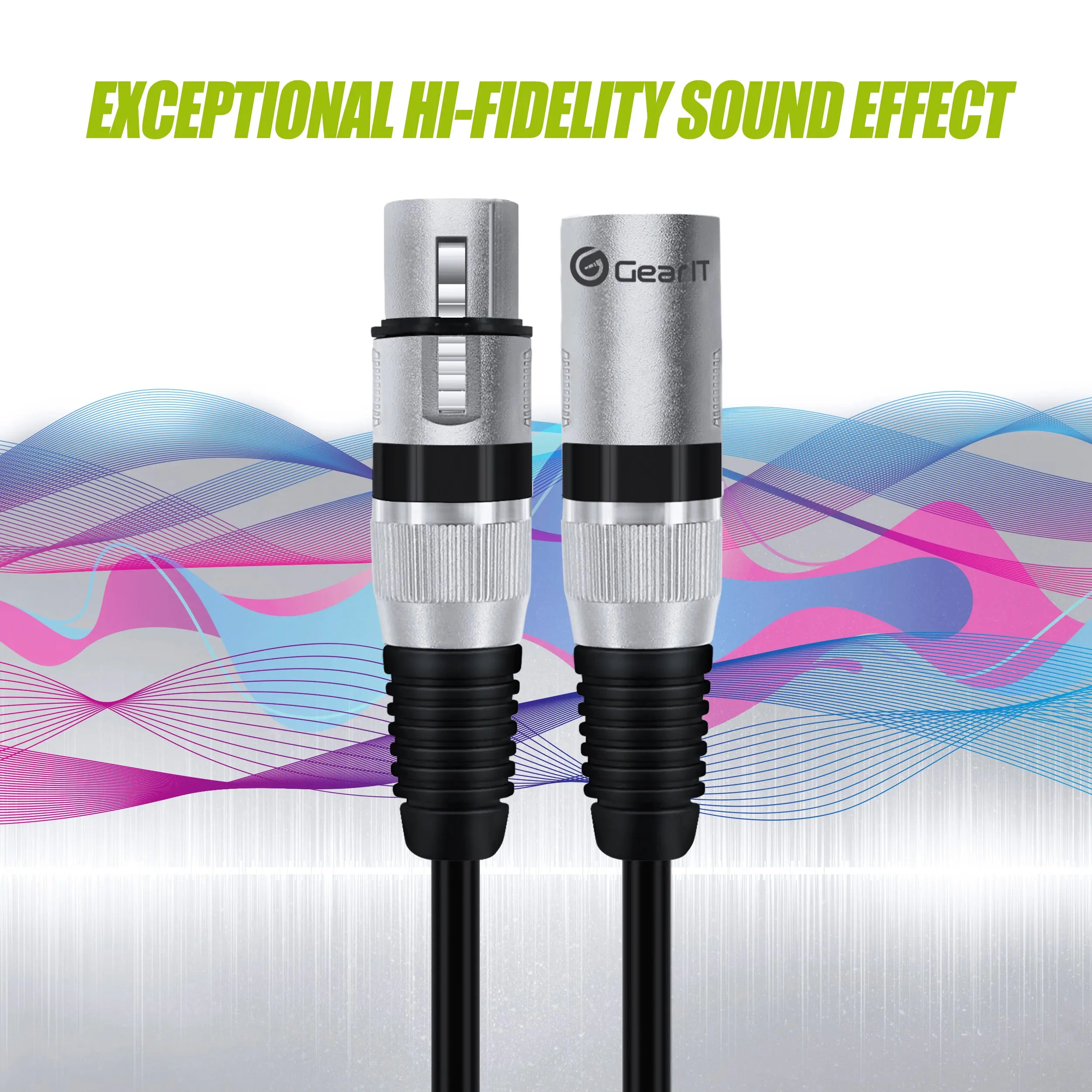 XLR Extension Cable (Male to Female), Black XLR Extension Cable (Male to Female), Black