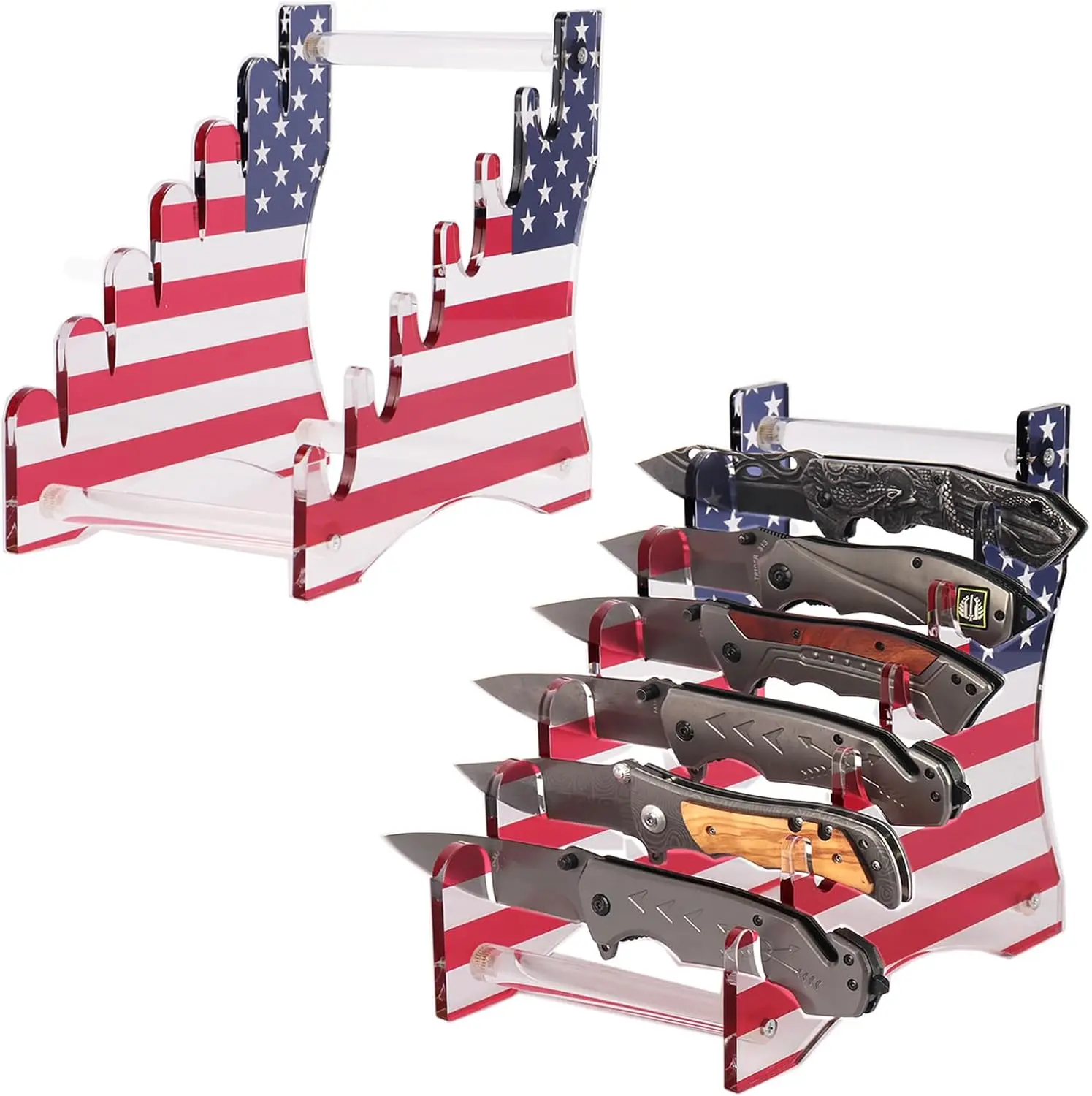 WANLIAN Knife Holder,Knife Display Stand, Knife Display Case, Collectible Knife Display Stand, Knife Collection Display Stand, for pocket knife organizer& Display hut home decoration