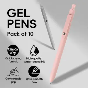 10/20pcs Black Gel Pens 0.5mm – Smooth Quick-Dry Writing Pens for School, Office & Journaling, Back to School Must-Have
