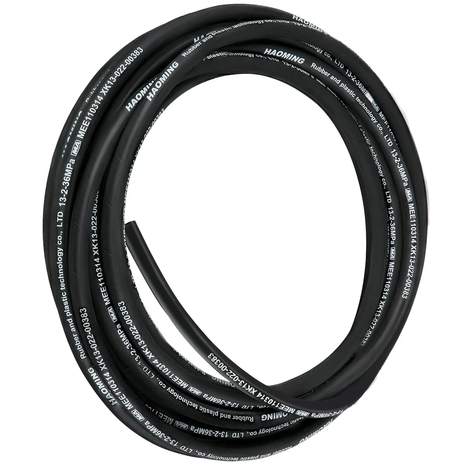 【BackToSchool】VEVOR Hydraulic Hose 50 Feet Rubber Hydraulic Hoses with 2 High-Tensile Steel Wire Braid, Inner Diameter 1/2 Inch, 5000 PSI Max, Bulk Hydraulic Hose -40 °F to 250 °F, Hydraulic Oil Flexible Hose