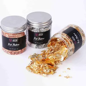 Metallic Foil Flakes for Resin & Nails – Gold Silver Copper, 3g Each | Epoxy Art, Slime, Craft Decor & DIY Projects - LET'S RESIN