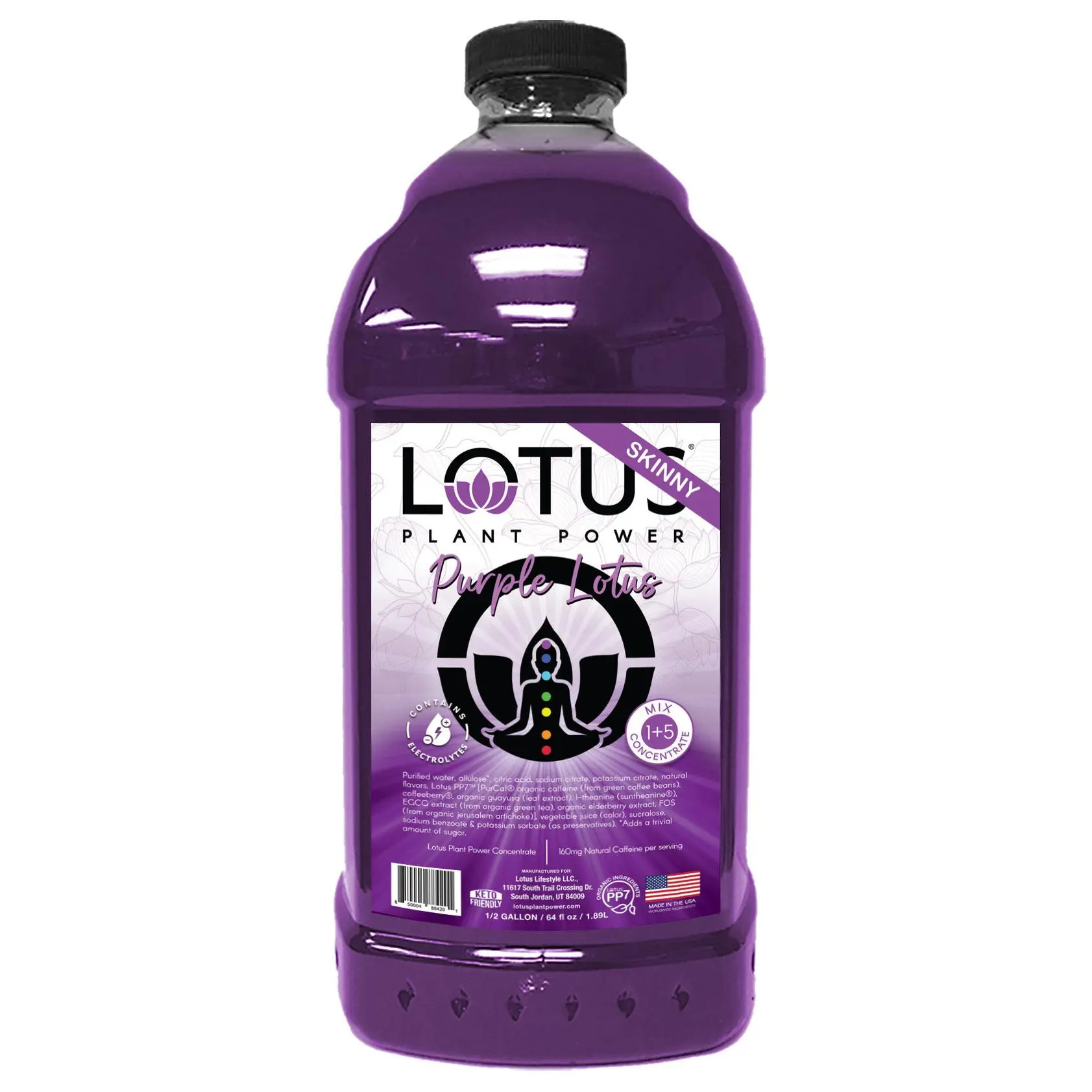 Purple Lotus Plant Power Zero Sugar Concentrate