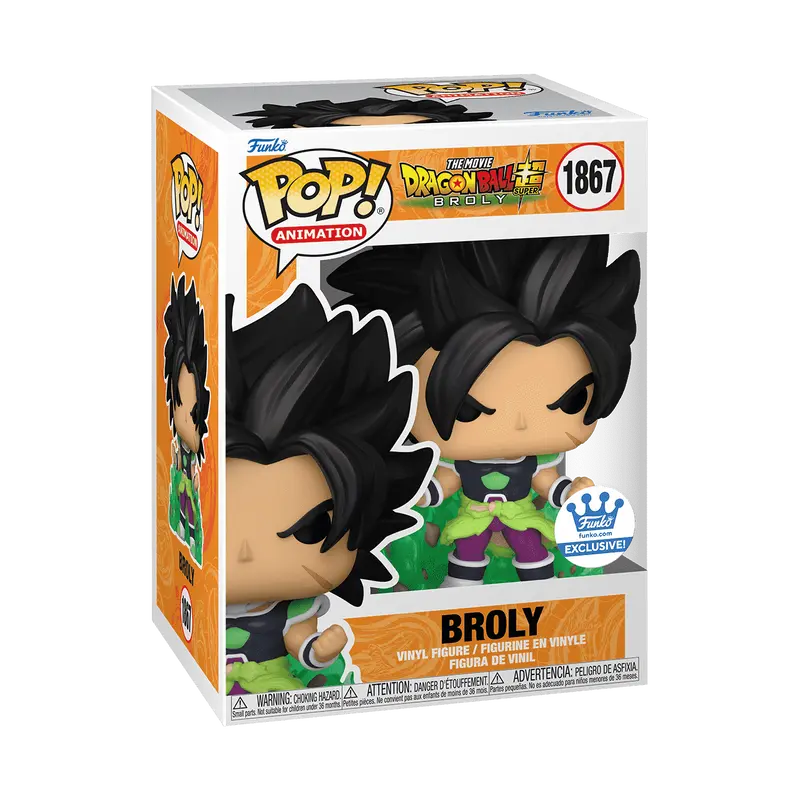 Funko Pop! Dragon Ball Super - Broly (Enraged) #1867 Exclusive (Sticker may vary) Collectible Pop Vinyl Figure