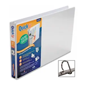 Stride- Inc.  Ledger Binder- D-Ring- 1in. Capacity- 11-.50in.x19in.- White, Binder Organizer, Classroom Supplies, Storage Binder