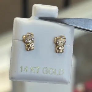 14k Hello Kity Stud Earrings