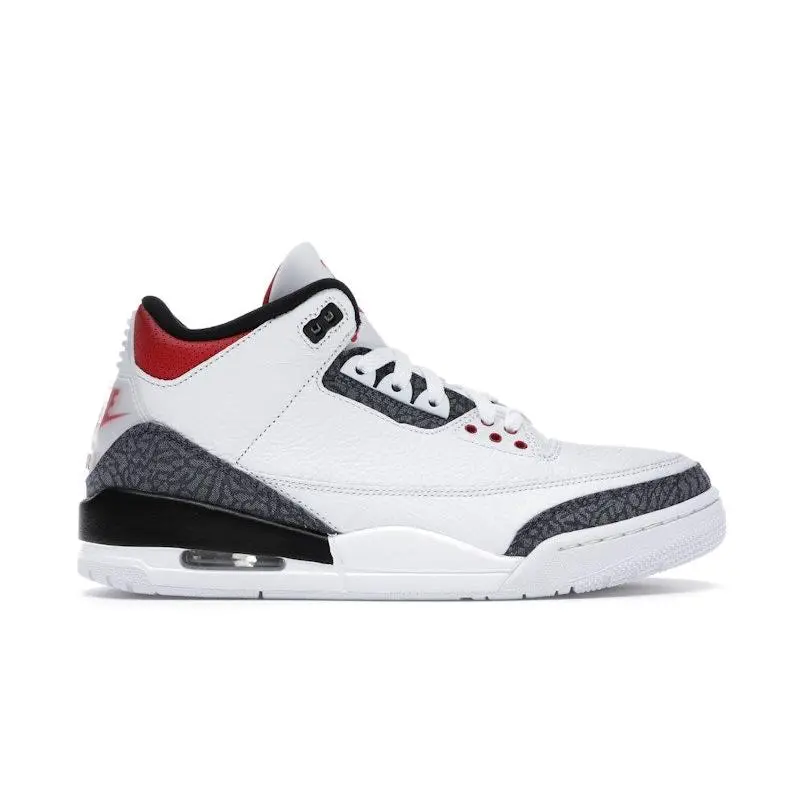 Jordan Men's 3 Retro SE Fire Red Denim (2020) Basketball Shoes, from StockX