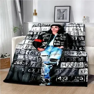 Michael Jackson Super Soft High Quality Flannel Throw Blanket - Premium Flannel Material Comfortable for Travel Bedding Couch Hiking Bed Children Family Friends Mother's Day Valentine's Day Birthday Christmas Gift