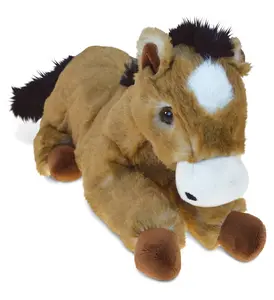 SUPER SOFT PLUSH - LYING BROWN HORSE