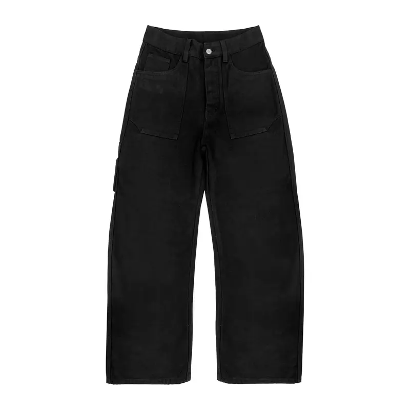 'Field' Black Canvas Pants