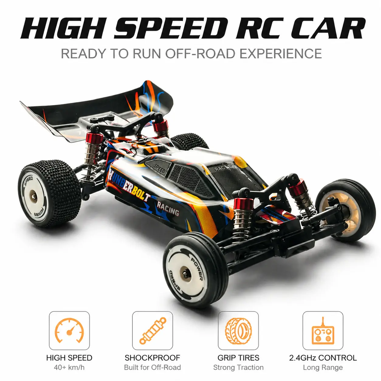 WLTOYS XKS 244016 V2 1/24 Scale 2WD High-Speed RTR Electric RC Buggy - Gyro Stabilization, 2.4GHz Proportional Remote Control, 3-Speed 25KM/H, Independent Suspension, Indoor RC Model Car for Kids Beginners, Holiday Gifts, Multicar Racing