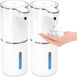 Soap Dispenser Touchless Foaming , Automatic Hands-Free for Bathroom & Kitchen - USB Rechargeable, Wall Mountable, 4 Adjustable Foam, Leak Proof