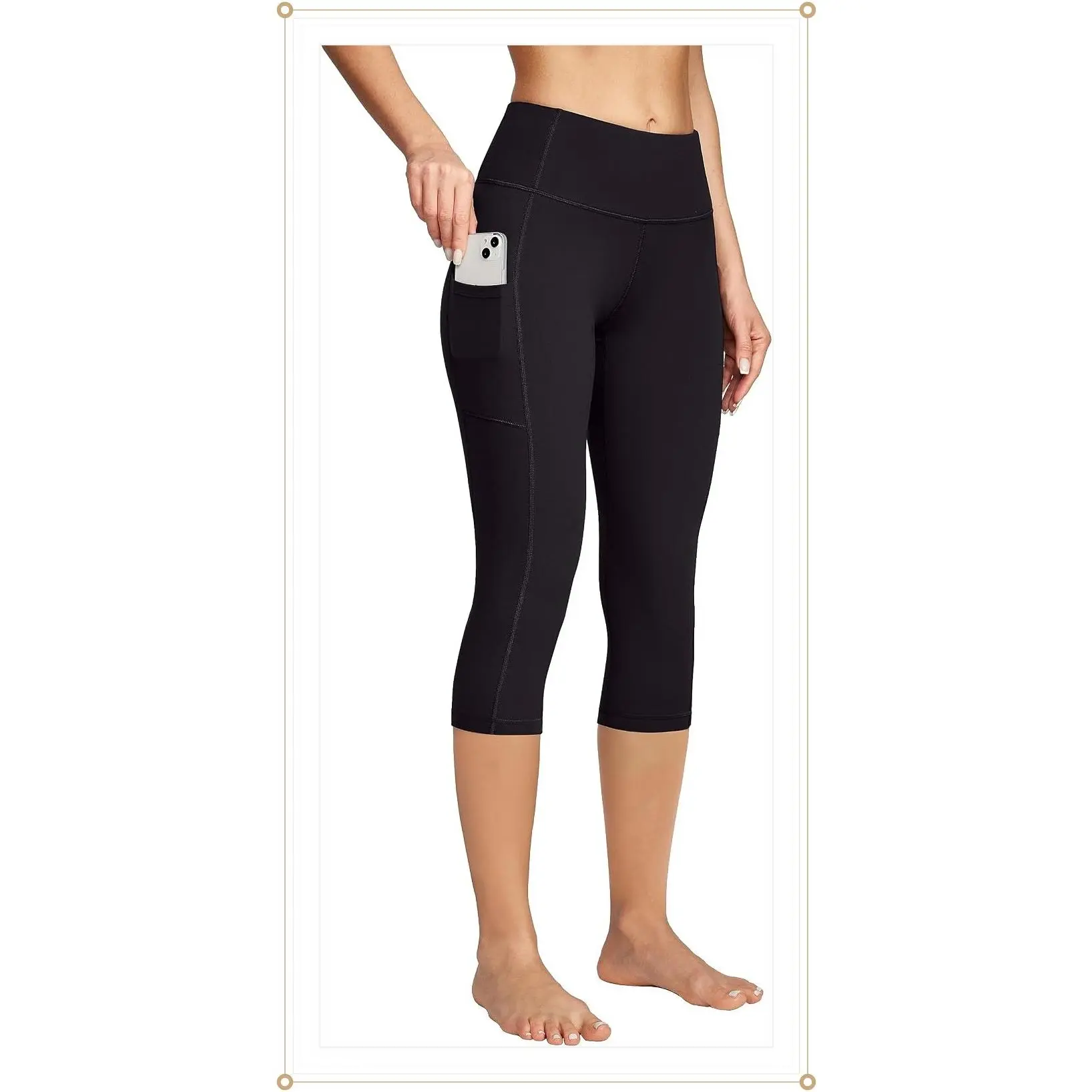 Ewedoos Capri Leggings for Women High Waisted Yoga Pants with Pockets for Women Tummy Control Workout Leggings Yoga CaprisGift