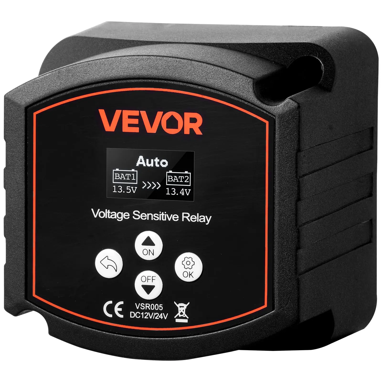 【Summerfinds】VEVOR 12V 300A High Current Dual Battery Isolator, Manual & Automatic VSR Voltage Sensitive Relay with LCD Screen, All-Round Protection for Lithium & Lead-Acid Batteries, Vehicle Accessories for Car, Truck, RV
