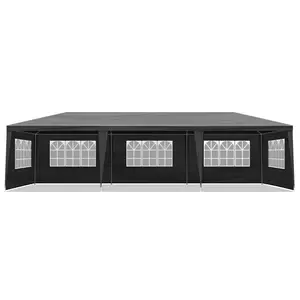 10'x30' Outdoor Party Tent with 8 Removable Sidewalls, Waterproof Canopy Patio Wedding Gazebo Black