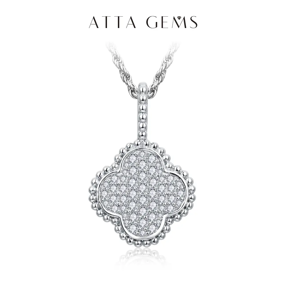 Women's Elegant Round Pendant Necklace, 0.8-1.5mm Synthetic Moissanite on Gemstone Chain, Fine Jewelry for Daily Wear & Anniversary Gifts, Stylish Artificial Gemstone Accessory for Adults
