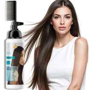 Brazilian Straightening Kit, 12 Weeks Salon Home Use, Organic Argan Oil, Shea Butter, Keratin, Amino Acids, Smooths & Softens Hair, Keratin Collagen, Haircare