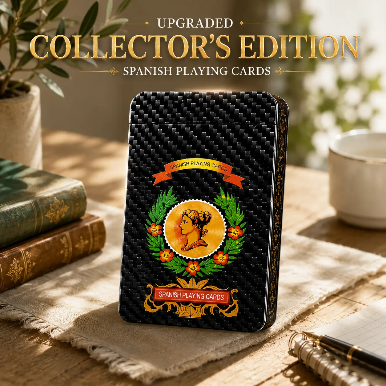 Waterproof Plastic Spanish Playing Cards - Durable Single Deck for Briscas, Puerto Rican & Mexican Games, Family Fun Game, Party Cards Game