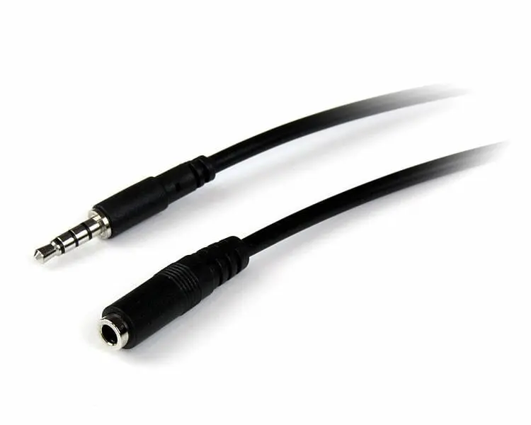 StarTech 3.5mm 4-Position TRRS Headset Extension Cable - 2m M-F, Long-Range Extension Cord for Audio Devices, Long-Range Extension Cords