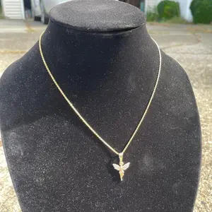 14k Gold Vermeil Men’s Women’s Chain and Mini Angel Set