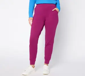 Denim & Co. Petite EasyWear French Terry Ankle Jogger