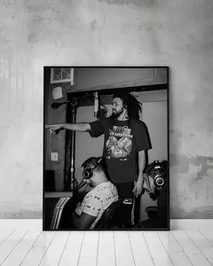 J Cole Poster, Album Cover Poster, Black and White, J Cole Print, Music Studio Décor Decor Gifts Glossy Room