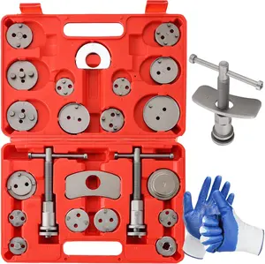 24pcs Brake Caliper Tool, Heavy Duty Disc Brake Caliper Tool Set, Wind Back Kit for Brake Pad Replacement, Master Disc Brake Caliper Tool Kit Fits Most American, European Makes/Models