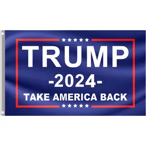 Donald Trump 2024 3x5Ft Flag Tapestries Make America Great Again with 2 Brass Grommets for Indoor Outdoor Decorations Wall Hanging Banner