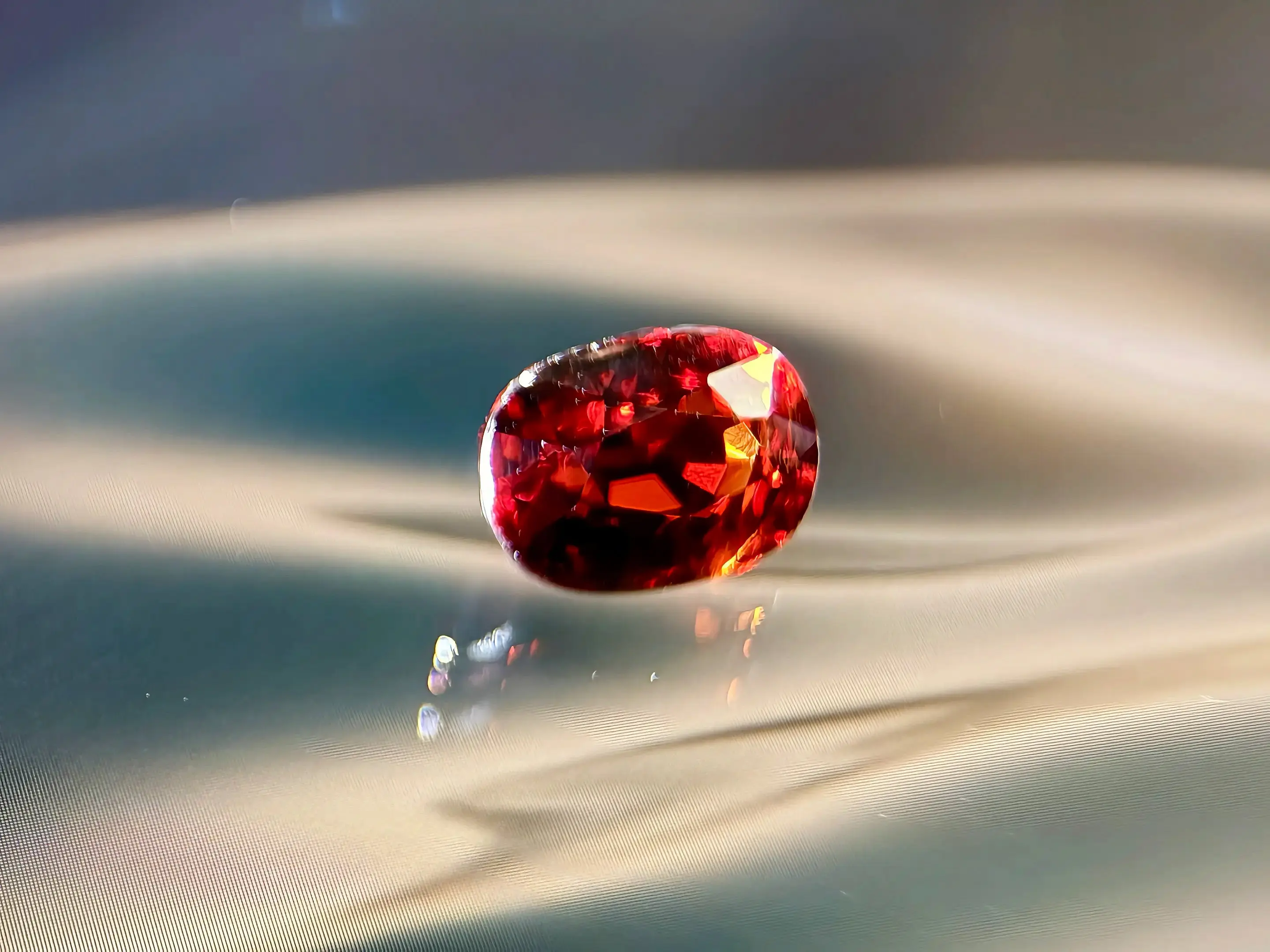 Semi-finished Natural Rhodolite Garnet Gemstone - 3.69ct, Vivid Raspberry Red, Precision Oval Cut, Untreated (WAV58)