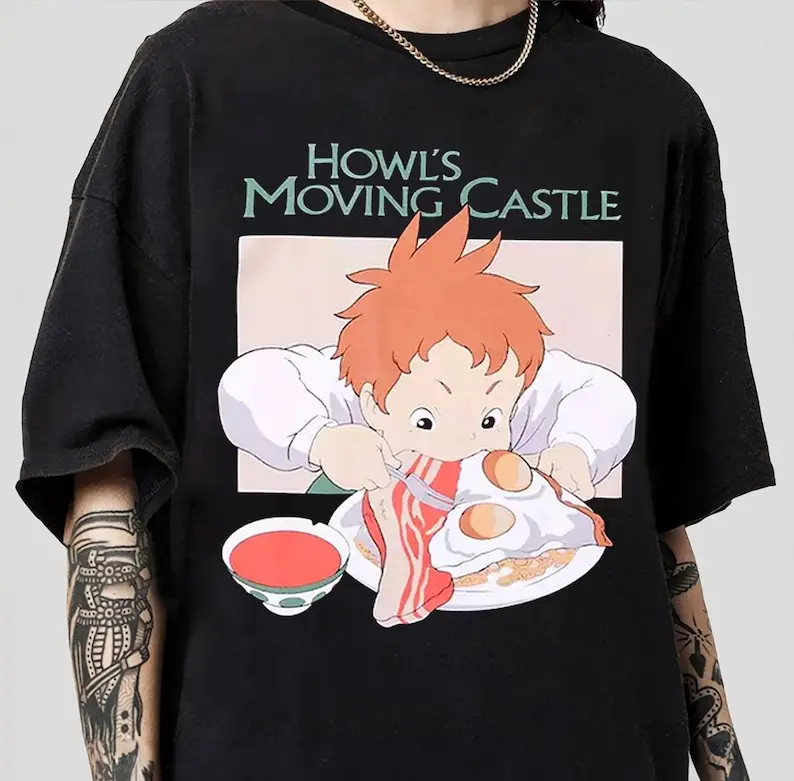 Cute Markl Howl' House Character Shirt, Howl’s Moving Castle Shirt, Markl Ghibli Shirt, Hayao Miyazaki, Studio Ghibli Gift, Anime Gifts