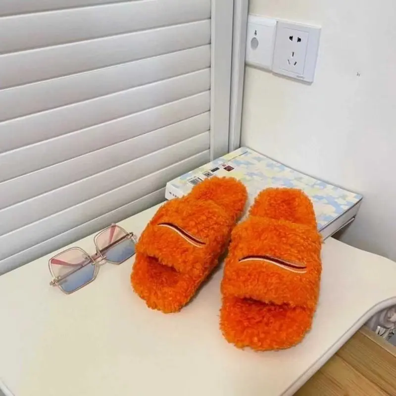 Women's Luxury Fuzzy Fur Sports Slides - Warm Home Shoes, Fuzzy House Shoes, Casual Slippers, Unisex Slippers for Women, Soft Cotton Cloud-Like Memory Foam, Arch Support, Machine Washable, All-Seasons, 2026 Designer Style, Home & Travel Use