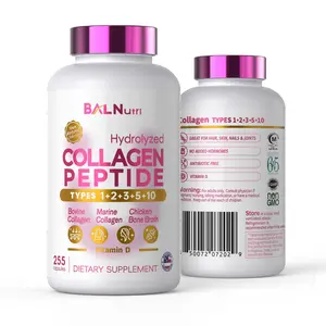 【BALNutri】Collagen peptides capsules for Skin AgingSupport, containing hyaluronic acid, vitamin C and biotin,.collagen supplement, containing Multi collagen Complex,Great for healthy hair, skin, nails and joints