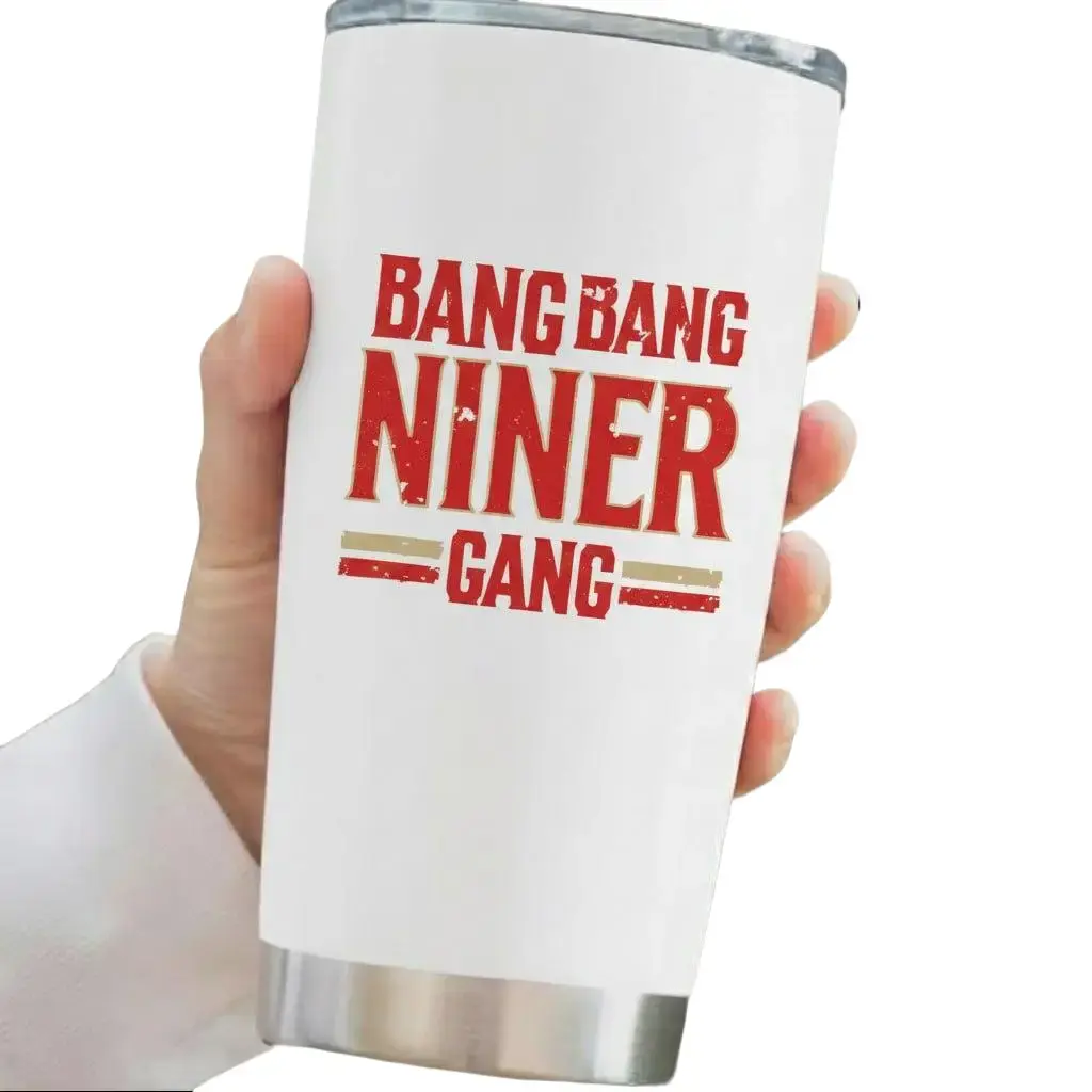 BNB [Football Gift] Bang Bang Football Gang 20oz/30oz Tumbler - Bang Bang Game Day Crew Cup, Gift for Fans, Gift for Mom/Dad/Son Tumbler,  Insulated Stainless Steel, Travel Cup