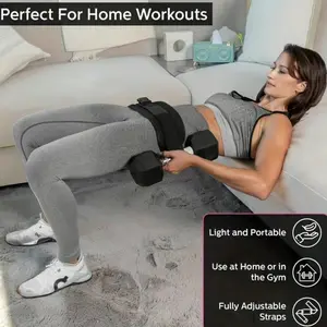Adjustable Dumbbell Hip Thrust Belt, 1 Count Hip Training Belt with Extra Padding, Hip Exercise Equipment for Home Workout, Weights Plates, Weight Lifting Belt Weighted Belt