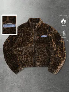 Men's streetwear collection, featuring a unisex leopard print street-style jacket, Casual Comfy Jacket, perfect for everyday wear in autumn and winter.