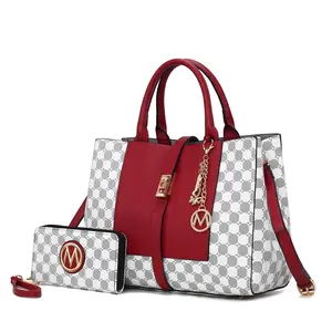 MKF Collection Yuliana Circular Print Satchel Bag with Wallet