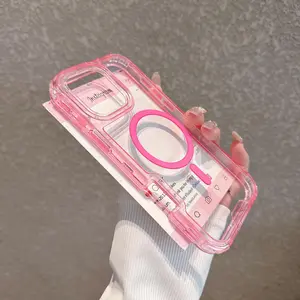 Suitable for MagSafe clear phone case compatible For iPhone 1716 151413Pro Max Plus caseThis two-in-one MagSafe phone case adopts drop-proof design to enhance device protection Very suitable for users who pursue high-quality