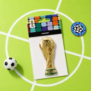 FIFA World Cup 2026 3D Trophy Magnet 3.54",Premium Gold Replica World Cup Miniature Fridge Magnet, Authentic Soccer Fan Memorabilia, Sports Souvenir & Kitchen Decor Gift Summerwins(1pc) summerwins