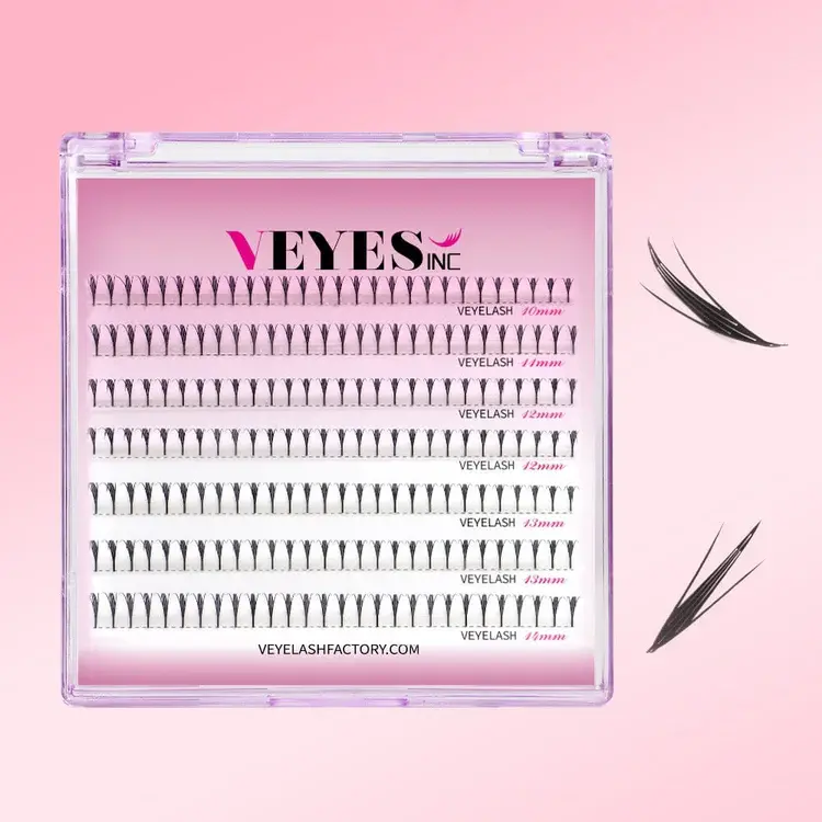 VEYES INC Swannie Premade Volume Fans Eyelash Extensions Veyelash 0.04mm Thickness Laser Cutting Ultra-lightweight Professional Use Only
