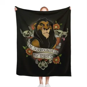 Scar The Lion King Blanket Cover Fleece Surrounded By Idiots Super Soft Throw Blanket for Outdoor Bed Rug Piece