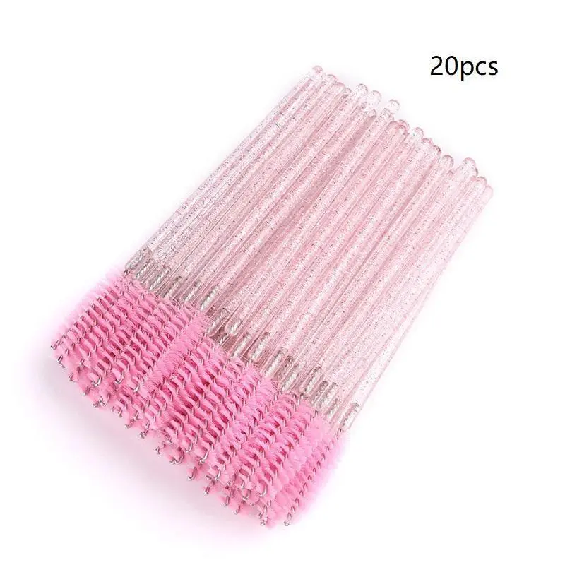 20Pcs Disposable Eyelash Brushes, Line Coil Mascara Wand, Beauty Makeup Brush Set, Eyelash Extension Tools, Cosmetic Brushes