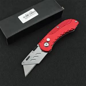 Portable Small Craft Knife, 440C Steel Blade, Aluminum Alloy Handle, Folding Art and Handmade Tool for Office, Design, Industrial Processing, Folding Pocket Knives