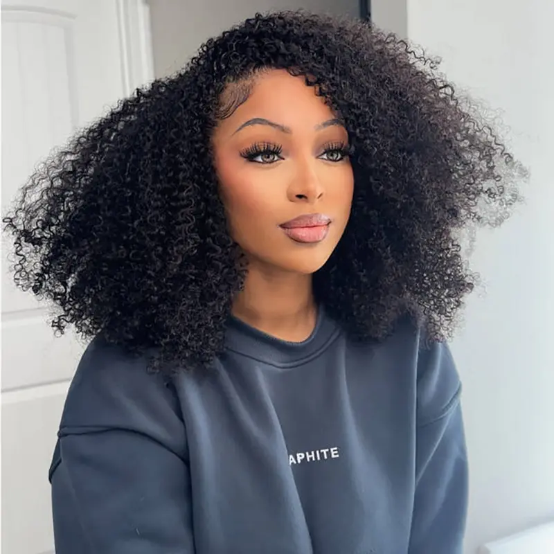 [WEAR GO HALF WIG] ISEE HAIR Invisible Hairline Wear Go Afro Curly Hair Half Wig Glueless Human Hair Wigs Seamless Flip Over Wig Beginner Friendly Humanhairwigs Vacation Hair #SummerWins #DealsForYouDays