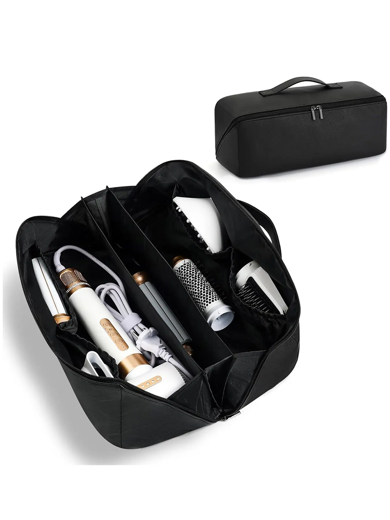 Hot Hair Tools Travel Bag, Beauty Bag, Beauty Storage Pouch, Portable Beauty Organizer, Large Capacity Wide-Open Pouch, Hair Accessories Organizer, Ideal for Flat Irons, Straighteners, Curling Iron, Travel Essentials for Women