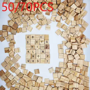 Wooden Blank Small Thin Square Wood Blocks, Unfinished Writing Carving Burning Wood Pieces, Laser Engraving DIY Craft Handicraft Supplies Decorations, DIY Kit