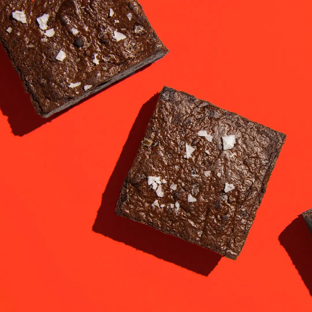 6 Pack Case Dashing Dark Chocolate Brownie with Sea Salt Snack Dessert Almond Flour Organic Cocoa Sugar Bonbon Cake Cake