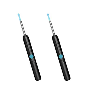 Ear Wax Removal Tool with Accessories, 2 Sets Portable Type-C Rechargeable Ear Cleaner with Camera, Waterproof Endoscope Ear Cleaning Tool