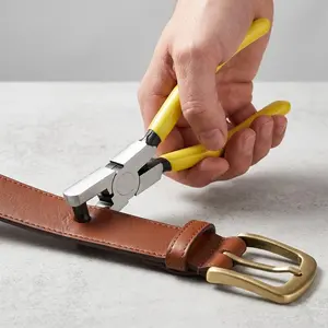 Leather Punch Tool Set, Precision Carbon Steel Manual Hole Puncher, Hand Tools for Belts Straps Shoelaces Sandals Repair, DIY Tool
