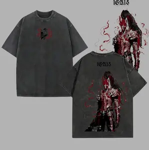 Igris Solo Leveling Oversized T-Shirt, Washed Heavy Cotton Anime Tee, Dark Shadow Knight Unisex Top Collectible Fan Gift