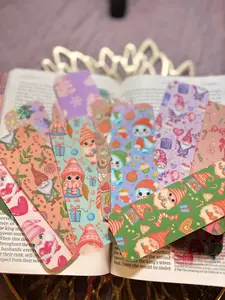 Christmas Collection Bookmarks 2in x 5.5in Double Sided Cardstock Laminated with Rounded Corners for Festive Reading